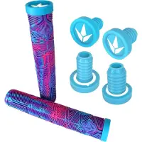 Blunt Stunt-Scooter / BMX Griffe V3 Soft 160mm Lang lila / türkis / pink