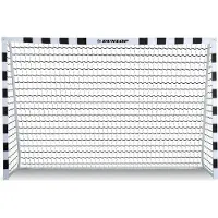 Dunlop Fußballtor - Fussballtor 300 x 200 x 90 cm - Fußball Tor - Fussballtore für Garten Kinder und Erwachsene - Fussball Trainingszubehör Innen und Außen - Metall - Schwarz/Weiß