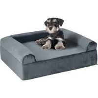Northix Orthopädisches Hundebett für Hunde mit Arthritis, waschbarer Bezug, Grau