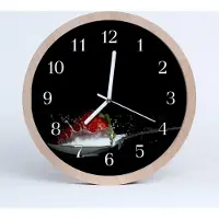 Tulup Holzuhr 20fi cm wanduhr - Erdbeer-Frucht