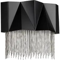 Hinkley/ Fredrick Ramond Elstead Zuma LED Wandleuchte G9 3-fach Satinschwarz, Silber