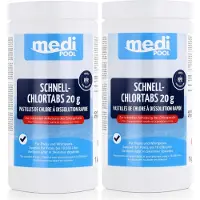 Chemoform mediPOOL Schnell-Chlortabs 1kg - Anhebung des Chlorgehalts (2er Pack)