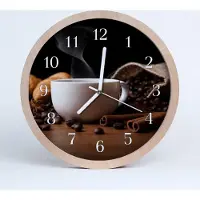 Tulup Holzuhr 20fi cm wanduhr - Kaffee