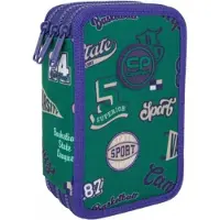 Happy Kids CoolPack | Federmäppchen Jumper 3 - American Retro - 3-kompartimentig - Vollständige Ausstattung - Langlebig