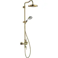 Hansgrohe Showerpipe Axor Montreux m TH, Kopfbrause, 240mm, 1j, pol. gol opt