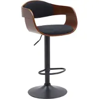 CLP Barhocker Kingston B Stoff walnuss/schwarz