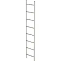 MUNK Günzburger Steigtechnik MUNK Schachtleiter aus Edelstahl 400mm breit 8 Sprossen 2,24m lang