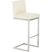 TPFLiving Barhocker Paragon Gestell Edelstahl Kunstleder Creme