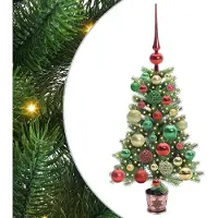 vidaXL Cloris DesignMöbel Weihnachtsbaum mit 150 LEDs mit Ständer Grün 65cm PE - Künstliche Weihnachtsbäume DE558879