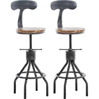 CLP 2er Set Barhocker Hanam antik silber