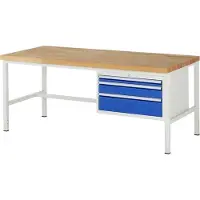 RAU Werkbank mit 3 XL Schubladen - Teilauszug - 60:1 / 120:1 / 180:1 - 840 x 2.000 x 900 mm (HxBxT) - Traglast 1.250 kg - Buche
