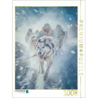 CALVENDO Puzzle Ein Motiv aus dem Kalender Schlittenhunderennen | 1000 Teile Lege-Größe 64x48cm Foto-Puzzle für glückliche Stunden