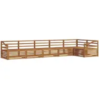 vidaXL Outdoor-Sofagarnitur 6 Stk. Natur