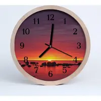 Tulup Holzuhr 20fi cm wanduhr - Sunset Natur