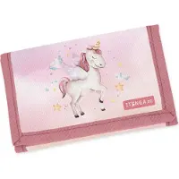 Itenga Brustbeutel - EINHORN WASSERFARBEN - Geld Beutel Börse Schlaufe Polyester
