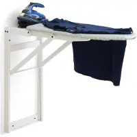 Arredamenti Italia ARIT Bügeltisch STIROJOLLY – Wandbügeltisch klappbar aus Massivholz Buche, 86 x 38 cm, Farbe Weiß lackiert, Italy -