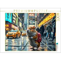 CALVENDO Puzzle Hamster in New York | 1000 Teile Lege-Größe 64x48cm Foto-Puzzle für glückliche Stunden