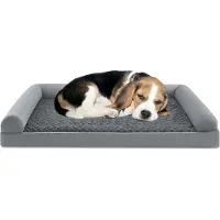 Goplus Orthopädisches Hundesofa, hopädisches Hundebett mit Memory Schaum, abnehmbarem, waschbarem Bezug, Tierbett für große & mittelgroße Hunde (XL)
