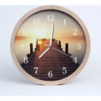Tulup Holzuhr 30fi cm wanduhr - See Bridge City