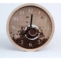 Tulup Holzuhr 20fi cm wanduhr - Kaffeebohnen
