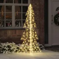 vidaXL "Schlussverkauf" Weihnachtsbaum - Tannenbaum - Kunstbaum moderne - mit 240 LEDs Warmes Weiß 180 cm PET C13052