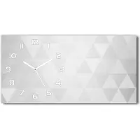 Tulup Wanduhr aus Glas – 60x30 cm - Glasbild - Glasuhr - Gehärtetes Glas - weisse-zeiger - Abstraktion Hintergrund