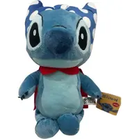 Disney Lilo und Stitch Kuscheltier Lilo und Stitch Plüschtier XXL 36 cm Stofftier Anime Kawaii Plush Stofftier Cute Plushie Halloween Weihnachten Geschenke für Kinder Stitch Umhang rot