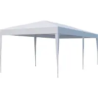 Paramondo Steckpavillon SP-3, 6 x 3 m, weiß wasserdichtes Stahl‑Gartenzelt inkl. Tasche & Zubehör