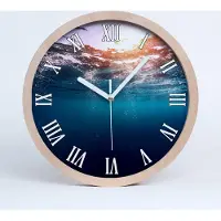 Tulup Holzuhr 20fi cm wanduhr - weiße Spitzen - Unterwasserwelt