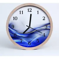 Tulup Holzuhr 30fi cm wanduhr - Kunst abstrakte Linien