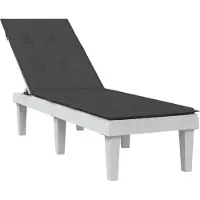vidaXL Möbel Liegestuhl-Auflage Melange Anthrazit (75+105)x50x3 cm Stoff - Sitzkissen 4002486