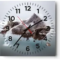 ARTTOR Wanduhr - Quadrat - Glasuhr - Umwelt Natur - 30x30cm - Schleichendes Uhrwerk - Lautlos - zum Aufhängen bereit - Dekoration Modern - Wanddekoration aus Glas - C4AC30x30-3548