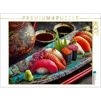 CALVENDO Puzzle Sushi, farbenfrohe japanische Meisterwerke | 2000 Teile Lege-Größe 90x67cm Foto-Puzzle für glückliche Stunden