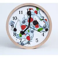 Tulup Holzuhr 20fi cm wanduhr - Obst Eiswürfel