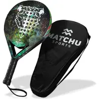 Markenlos Padel-Schläger mit Tragetasche - 100% Carbon, Fiberglas-Oberfläche, EVA-Schaum, 3D-Grifftechnologie