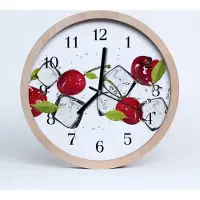 Tulup Holzuhr 30fi cm wanduhr - Kirschen Eiswürfel