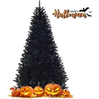 Goplus 225cm künstlicher Weihnachtsbaum mit 1258 Zweige, Klappbarer Weihnachts-Tannenbaum mit Metallständer, Feiertagsdekoration