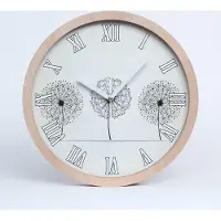 Tulup Holzuhr 25fi cm wanduhr - weiße Spitzen - Löwenzahn