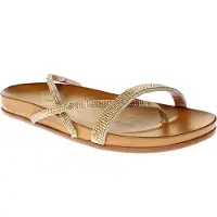 Inuovo 6119 - Damen Sandalette Pantolette Zehentrenner - blush-peach-strass, Größe:36 EU