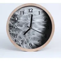 Tulup Holzuhr 30fi cm wanduhr - Löwenzahn-Blumen