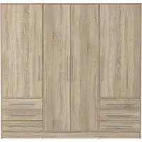 Forte Furniture24 Drehtürenschrank Jupiter Jpts86-D30F Kleiderschrank Sonoma Eiche