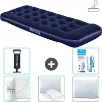 Bestway Luftmatratze - 1 Person - 76 x 185 x 28 cm - Blau - Inklusive Zubehör