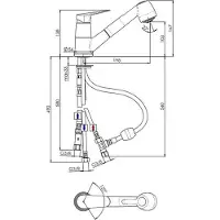 VIGOUR Einhand-ND-Spültischbatterie one schwenkbarem Gussauslsuf und Handbrause verchromt