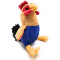 Onwomania Plüschtier Kuscheltier Stoff Tier Hahn Huhn bunt sitzend 20 cm