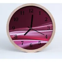 Tulup Holzuhr 30fi cm wanduhr - Kunst abstrakte Linien