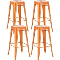 CLP 4er Set Barhocker Joshua orange