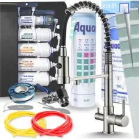 ARI Solid Spring 3-Wege Küchenarmatur INOX Flexibel mit 5-Stufen Wasserfiltersystem Untertisch Trinkwasserfilter