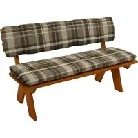 Degamo Bankauflage Sitzauflage Auflagenset SEATTLE für Gartenbank 3-sitzer 150cm, grau/beige kariert, 2-teilig