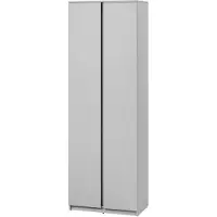 Mirjan 24 Kleiderschrank Simply SM01, Drehtürenschrank mit zwei Türen, Kleiderstange (Farbe: Grau)