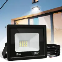 Vigevee LED Strahler Außen 10W, IP66 LED Fluter 120°, Kaltweiß 6000K, 1m Kabel ohne Stecker, 5er Set